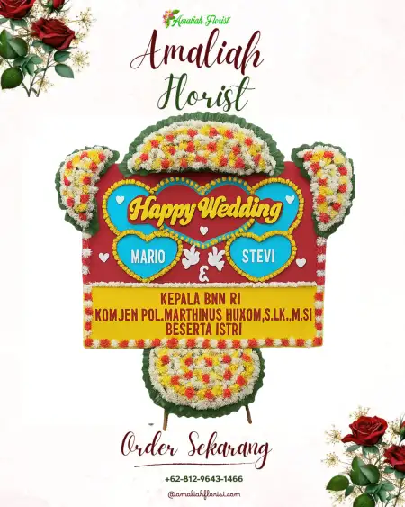 Papan Bunga Pernikahan Kaligintung